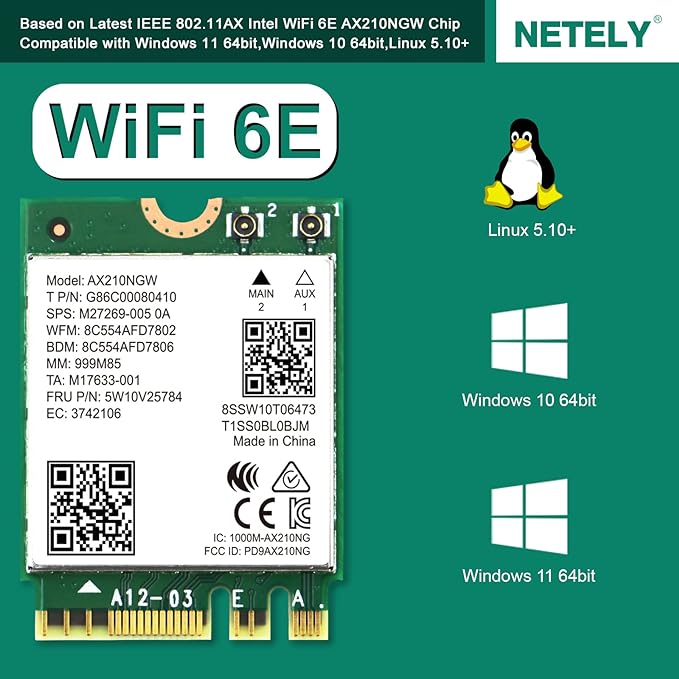 Intel Wifi 6E AX210NGW